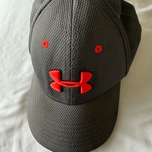 Under Armour Dark Gray Cap with Orange Logo